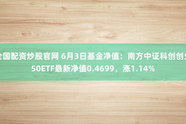 全国配资炒股官网 6月3日基金净值：南方中证科创创业50ETF最新净值0.4699，涨1.14%