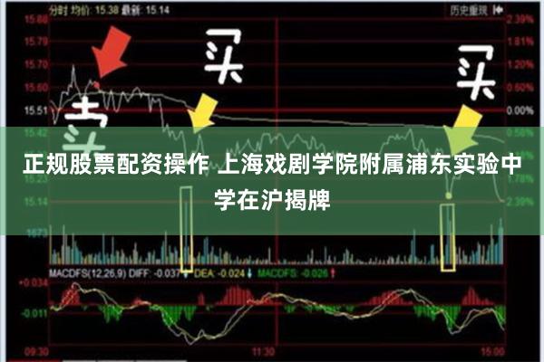 正规股票配资操作 上海戏剧学院附属浦东实验中学在沪揭牌