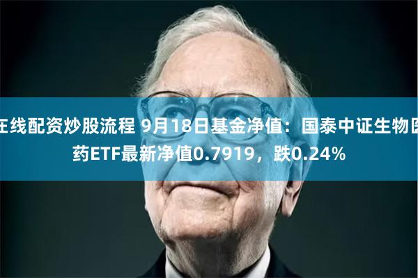 在线配资炒股流程 9月18日基金净值：国泰中证生物医药ETF最新净值0.7919，跌0.24%